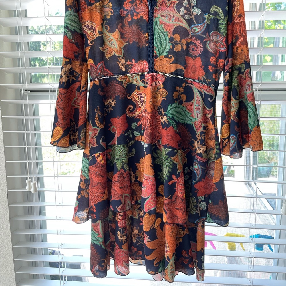 AUTUMN PATTERNED  DRESS